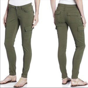 Prana meme Zion cargo skinny hiking lightweight pants olive green outdoor size 4